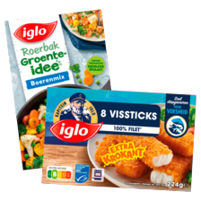 Iglo gepaneerde vis of groente idee
